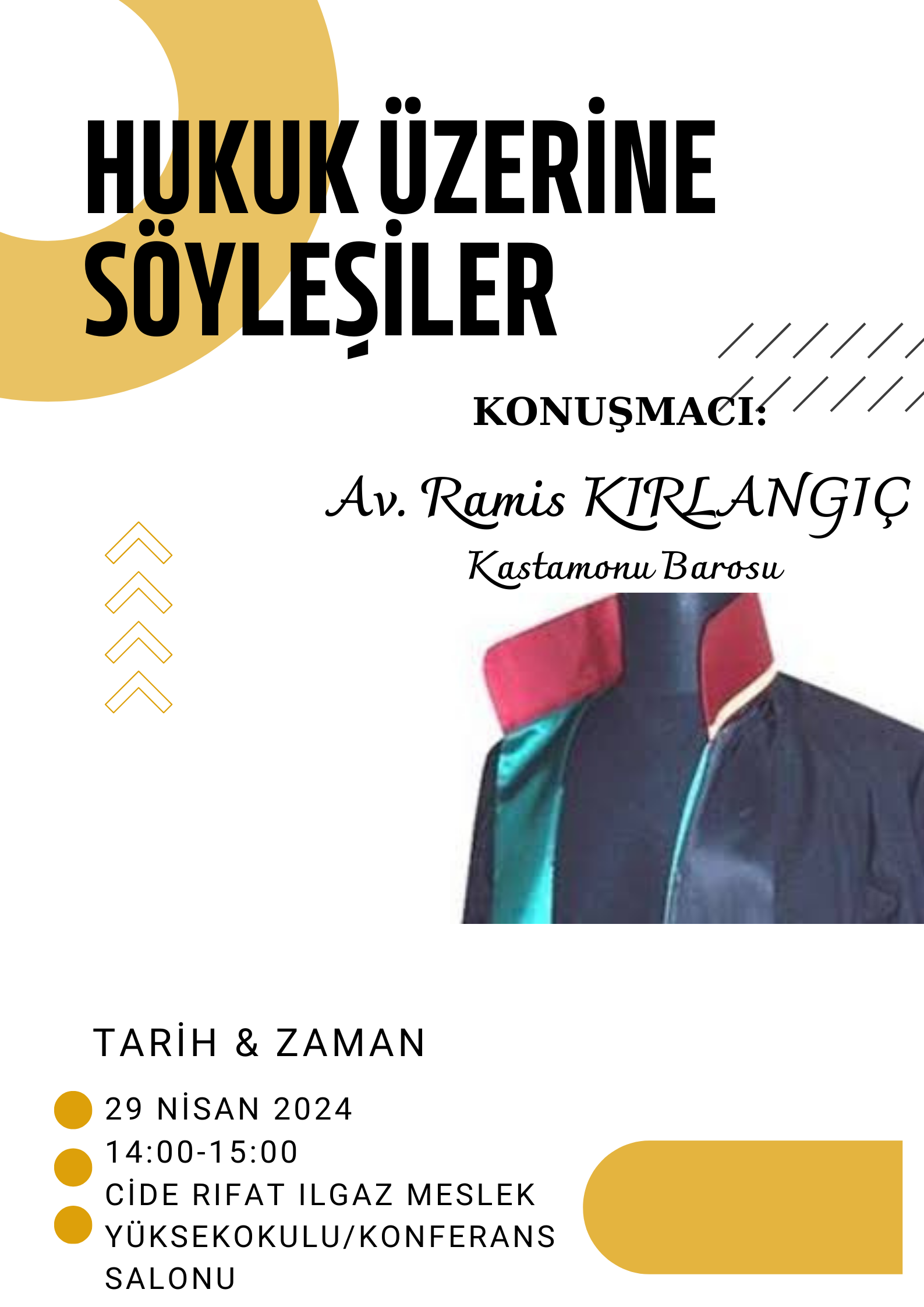 Meslek Yüksekokulumuz Adalet Bölümü Öğrencilerinin Kariyer Planlarına Yönelik Söyleşi
